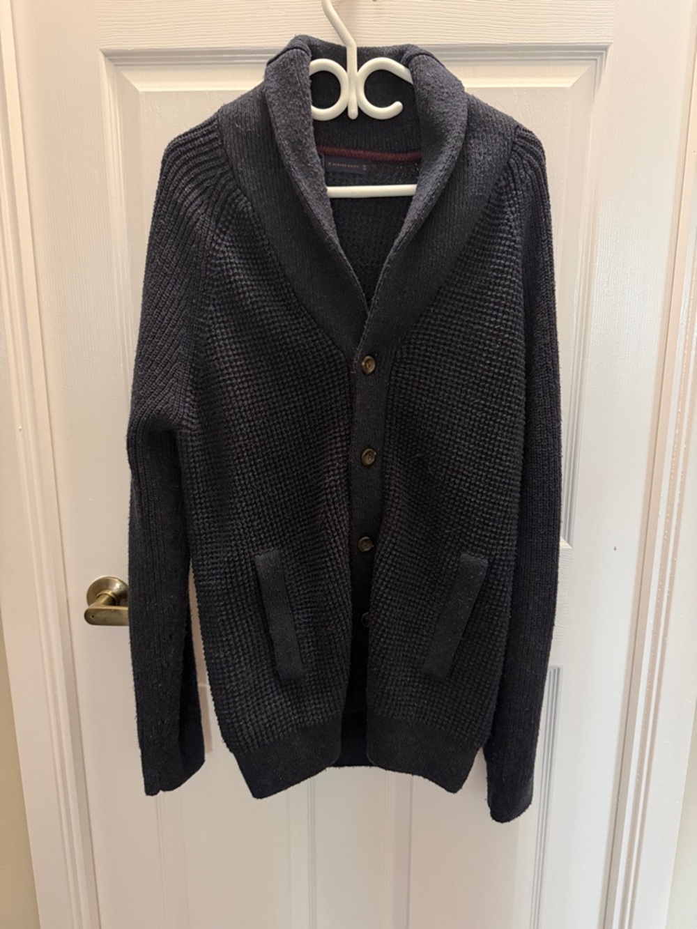 Denver Hayes Men's Shawl Collar Cardigan - Charcoal